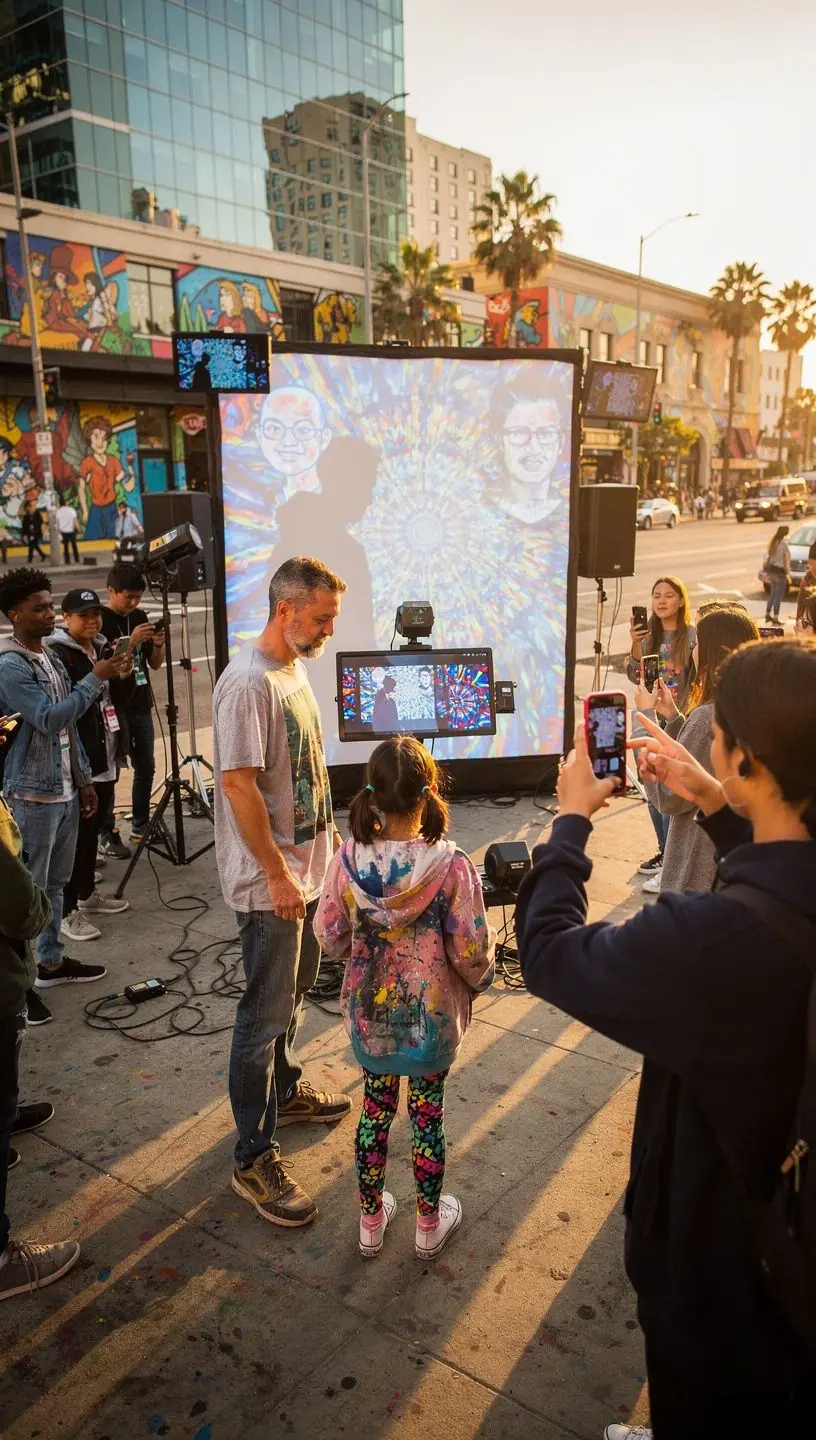 Electric vehicle charging stations integrated into a residential street with solar panels visible on nearby rooftops.